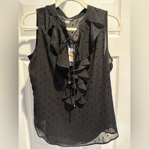 Tommy Hilfiger ruffled dot print blouse S